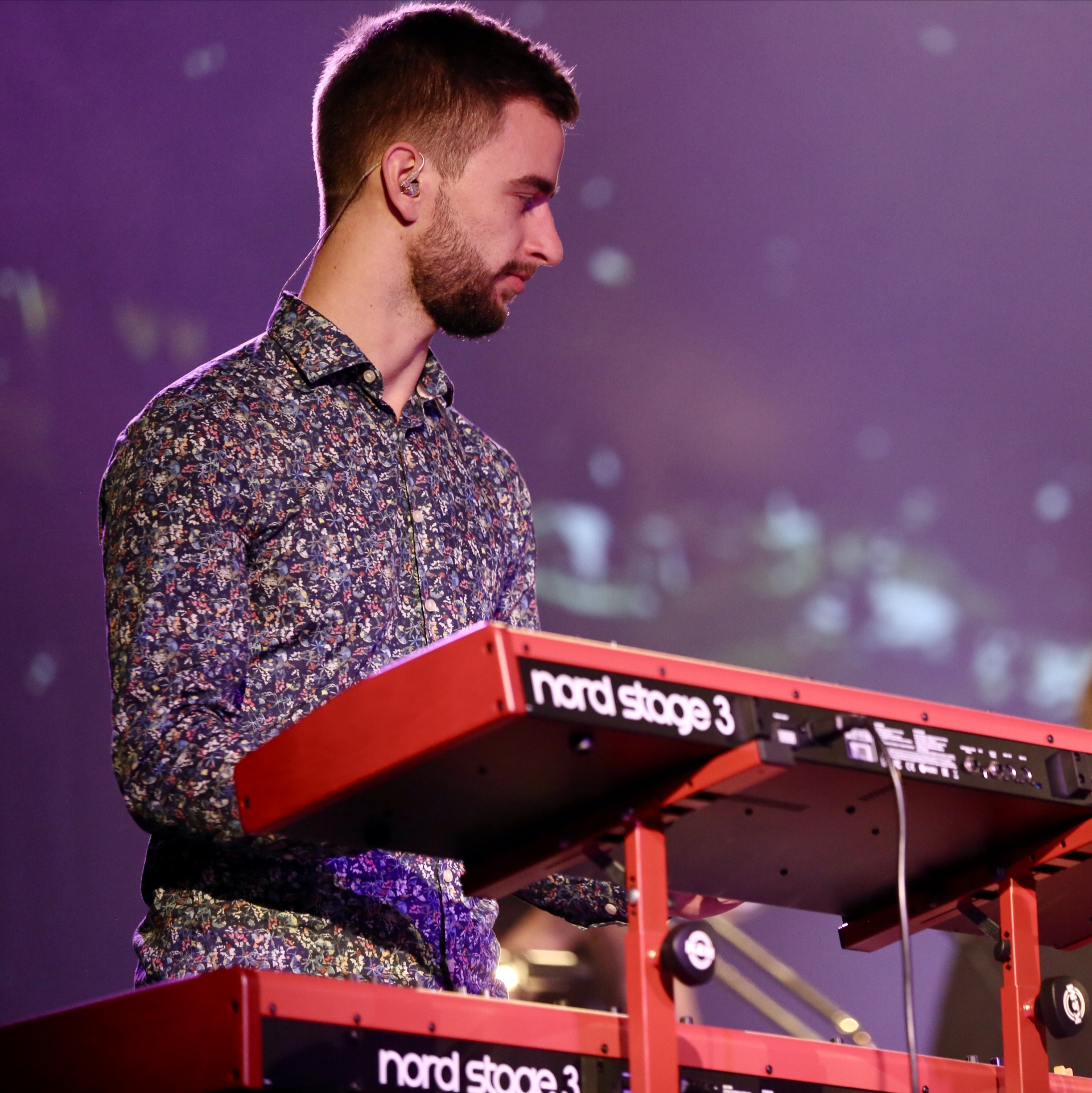 Dresdner Musiker Jan Bresan am Keyboard, Konzert am 18.Mai2022 in den Deutschen Werkstätten, Copyright Foto Jan Bresan