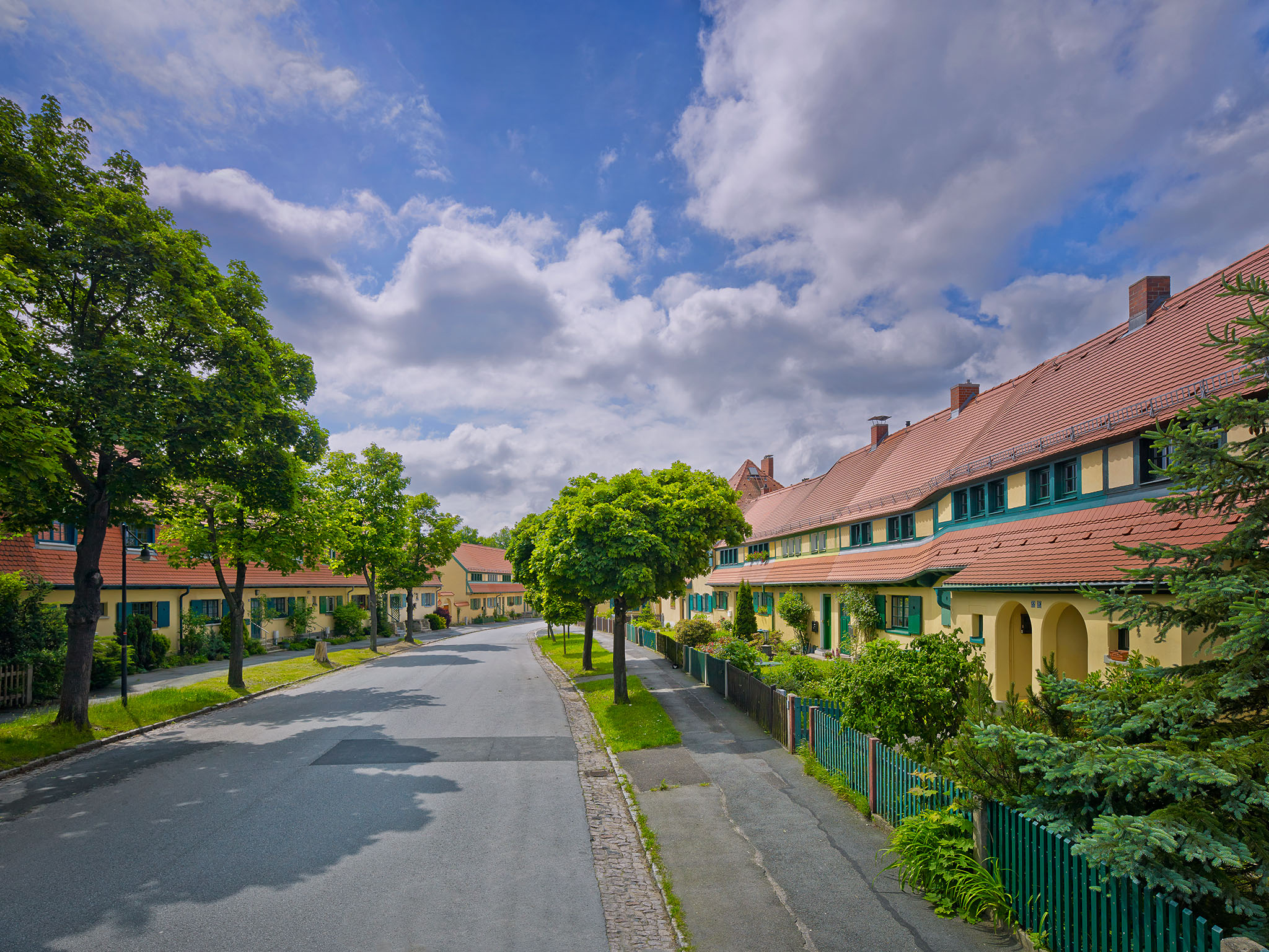 Hellerau, Straßenzug Am Grünen Zipfel, © Foto: Lothar Sprenger
